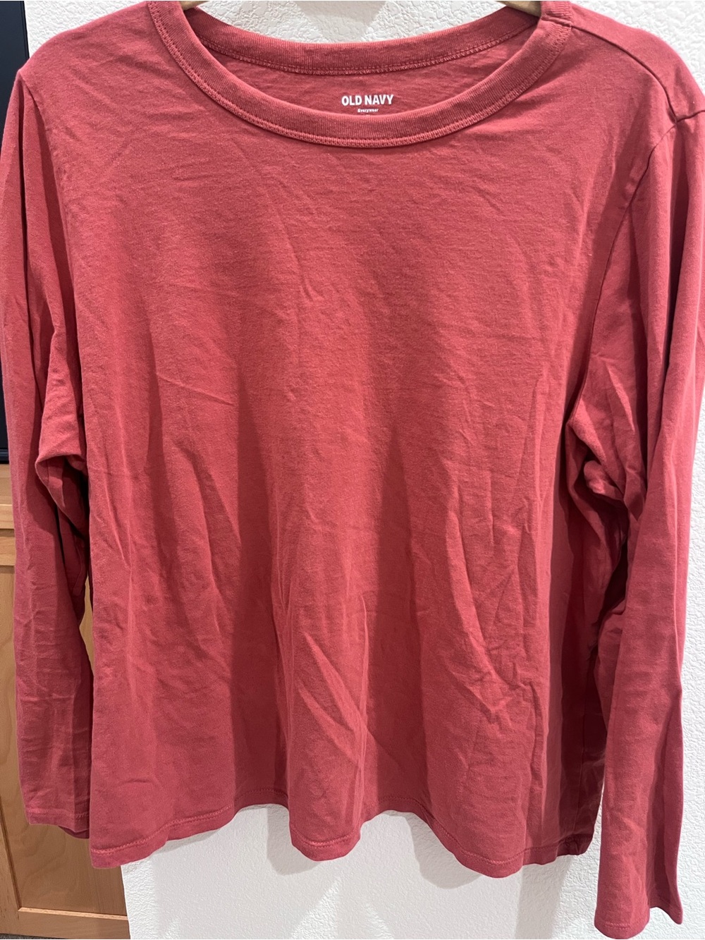 Old Navy Women's Long Sleeve Crewneck Top - Dusty Rose XL